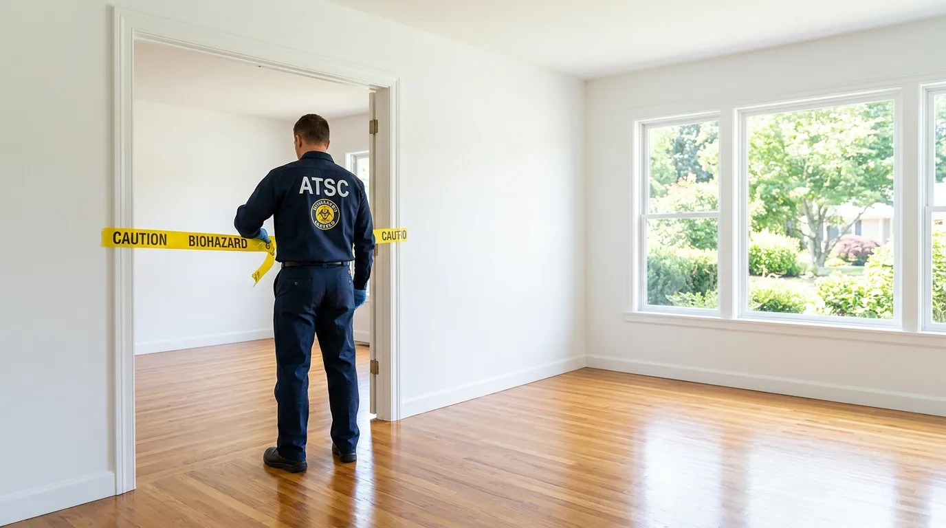 Certified biohazard cleanup crew performing Decomposition Cleanup in Riverview